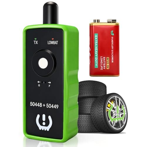 2IN1 TPMS Relearn Tool w/Battery for GM and Ford, FIRSTOOL EL50448+EL50449 TPMS Reset Tool with Model Switch Button Tire Sensor Programmer TPMS Sensor Tool,Tire Sensor Reset Tool for Lincoln GMC Buick