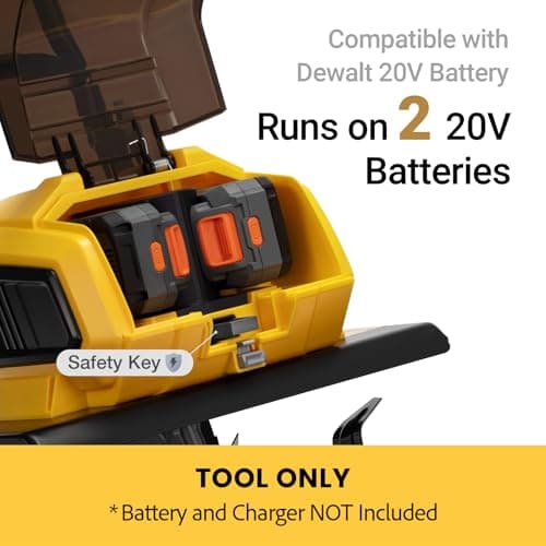40v Cordless Brushless Rototiller Compatible with Dewalt 20V Battery(Tool Bare), 14.2in Electric Garden Tiller Cultivator, 8.7in Depth, Foldable, Adjustable Wheels for Lawn, Soil Prep, Grass Reseeding - Thumbnail 2