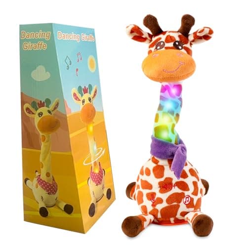 Dancing Talking Giraffe Toy for Baby Toddler, Dancing Giraffe Toy Singing Mimicking Recording Repeating What You Say with LED English Sing for Boys Girls Gift, 15 Second Recorde(Adjustable Volume) - Image 1
