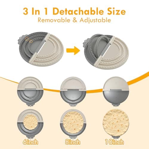 Tortilla Sealer Crimper- For 6"/8"/10" Flour Tortillas, 3 in 1 Crumpet Tortilla Sealer Adjustable, Make Sealed Tacos, Quesadillas Crimper, Burritos & More - Thumbnail 4