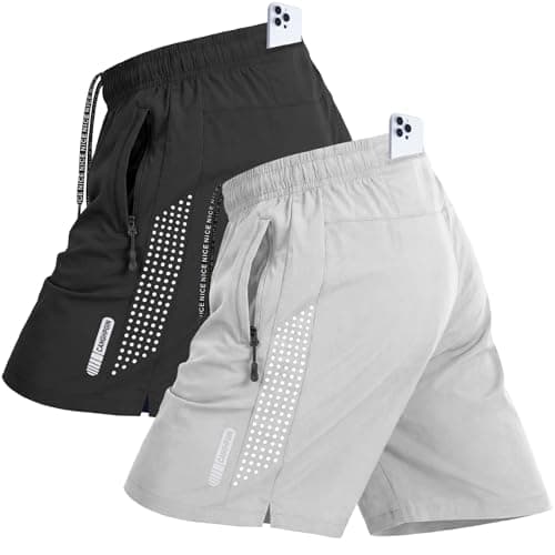 CANGHPGIN 2 Pack Mens Workout Athletic Shorts 7 Inch Quick Dry Gym Short with Pockets, Tennis Sport Running Shorts for Men - Image 1