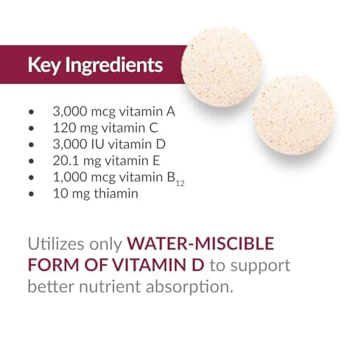 Bariatric Advantage Chewable Essential Multivitamin Without Iron - 200 DV of Key Nutrients - Trace Mineral Support* - Multivitamins for Bariatric Patients - Berry - 60 Count - Thumbnail 6