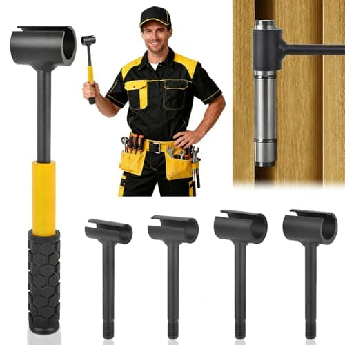 4 in 1 Door Hinge Adjustment Tool, Heavy Duty Door Hinge Wrench, Multi-Size Door Gap Adjustment Tool with Non-Slip Handle, Hinge Doctor Wrench Hinges Bender Tools for Residential and Commercial - Image 1