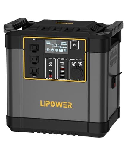 Lipower Portable Power Station, 2150Wh LiFePO4 Battery, 2400W AC Charging, Fast Charge, UPS Solar Generator for Home Use,Power Outages,Camping,RVs - Image 1