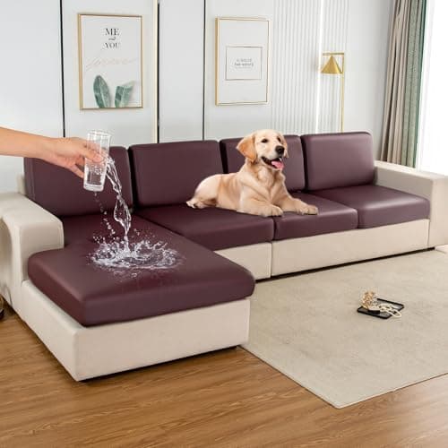 UWWGKK Waterproof Couch Covers, Stretch Couch Covers with Dirt-Resistant for Sectional Sofa,L Shape Sofa(1 Pcs) - Image 1