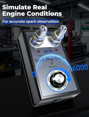 Spark Plug Tester Dual Holes, VEHLIVE 0-6000RPM Spark Tester Tool Simulator - Thumbnail 3