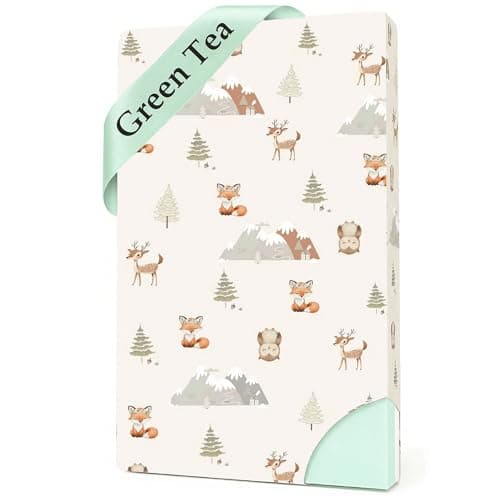 Green Tea 38x24 Porta Crib Mattress-Pack and Play Mattress Pad,Pack N Play Mattresses,Breathable Soft Memory Foam Firm Playpen Matress Topper for Pack N Play Use Excluded-Hypoallergenic for Porta Crib