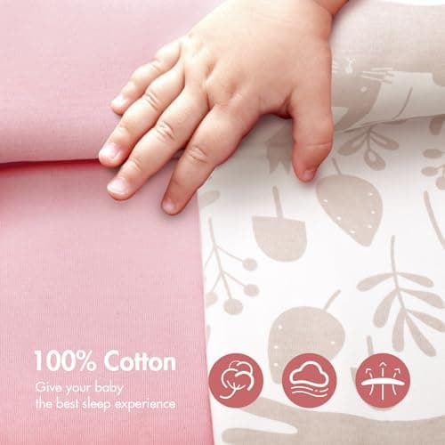 ANYEDDE 2-Pack Newborn Swaddle Sleep Sack - Arms Up Swaddle 0-3 Months, Baby Transitional Swaddles for Newborn, Cuff Removable Design, Pink Bunny Breathable Sleep Sacks with 2-Way Zipper - Thumbnail 4