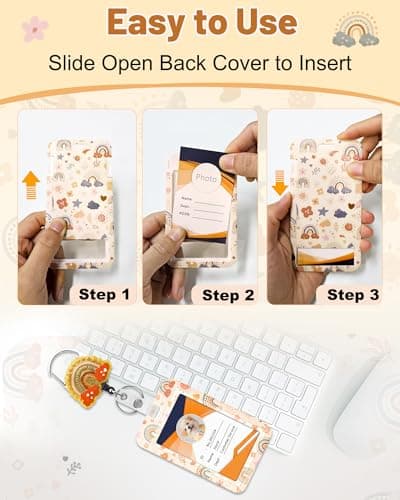 JroyJoy ID Badge Holder with Lanyard & Heavy-Duty Retractable Reel – Bohemian Design, Infused with Nature & Freedom, School ID Badge, Name Card, Work ID for Nurses, Teachers, Students, Workers - Thumbnail 6