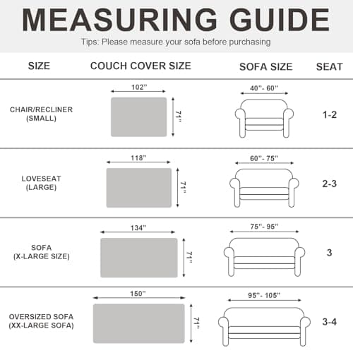 OstepDecor Chenille Couch Cover, Dark Grey Sofa Covers Washable, Sectional Couch Covers for Sofa L Shape, Couch Blanket Cover, Non-Slip Sofa Slipcovers for Dogs, Pets, 91" x 134" - Thumbnail 2