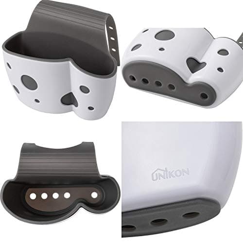 UNIKON 2 Pack Sink Caddy Sponge Holder Organizer, Hanging Kitchen Adjustable Strap Faucet Caddy, White - Thumbnail 4