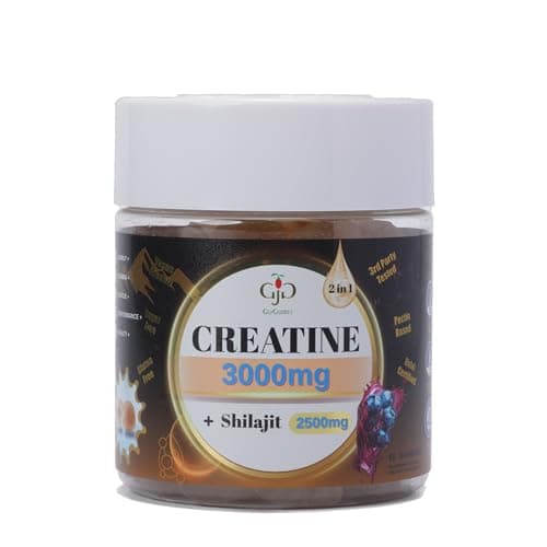 Creatine Gummies 3000mg with Shilajit | Juice-Burst Filled for Muscle Recovery, Strength & Energy Booster | Natural Testosterone & Cognitive Support for Men & Women | 60 Count, Blueberry Flavor - Image 1