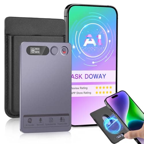 AI Voice Recorder, Note Voice Recorder with AI Transcribe & Summarize, APP Control, Support 118 Languages, 64GB Memory, Magnetic Case, Portable Audio Recorder for Call Lectures, International Meeting - Image 1