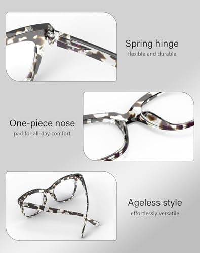 OUKEMAX 3-Pack Women's Reading Glasses with Blue Light Blocking and Anti-Glare Features A11 - Thumbnail 4