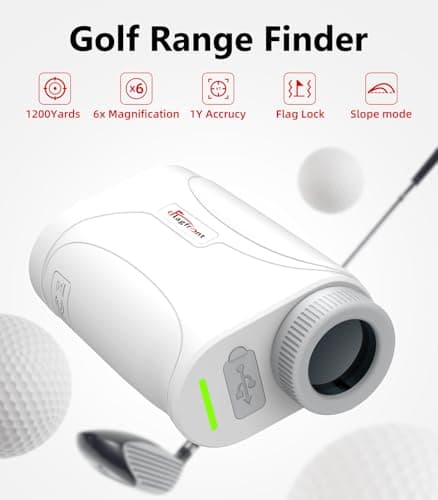 Flagfront Range Finder Golf Rangefinder with Slope, 1200 Yards Golf Range Finder, 6X Magnification, Flag Locking Vibration, Must Accessories for Golfer - Thumbnail 2