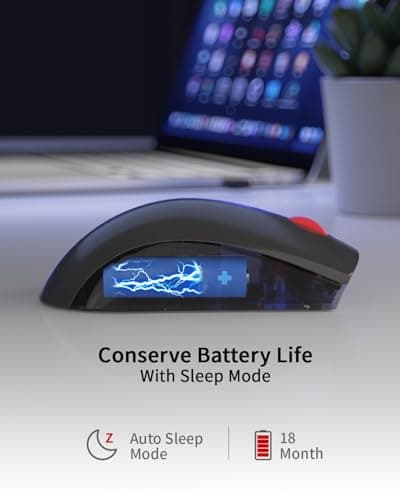 wegear USB Mouse WL150, Wireless Mouse for Laptop PC Mac, 2.4G Nano USB-A Ambidextrous Cordless Mouse, 1,000 DPI Ergonomic Portable Optical Computer Mice for Business Travel, Home Office - Thumbnail 3