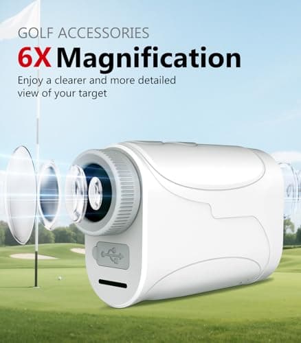 Flagfront Range Finder Golf Rangefinder with Slope, 1200 Yards Golf Range Finder, 6X Magnification, Flag Locking Vibration, Must Accessories for Golfer - Thumbnail 3