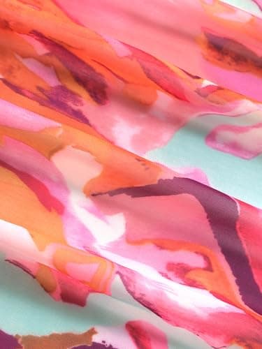 MayBuy Beach Cover Ups for Women Kimonos Boho Swimsuit Chiffon Coverups Long Flowy Swimwear Cardigan Summer Open Front Cover Up Pink Purple Floral S - Thumbnail 6