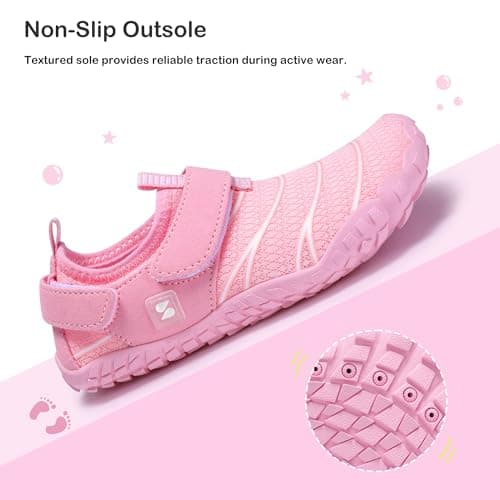 Stelle Kids Water Shoes for Girls Boys Swim Beach Hiking Pool Shoes Quick Dry Barefoots for Toddler/Little/Big Kids（Pink，10MT） - Thumbnail 5