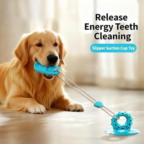 Dog Toys for Aggressive Chewers, Indestructible Interactive Chew Toy with Suction Cup, Long Lasting Durable Molar Grinder for Boredom Energy Relief, for Small Medium Large Dogs Puppy Teething Toys - Thumbnail 2