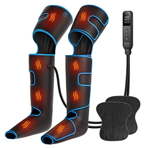 CINCOM Leg Massager with Heat and Compression, Air Compression Leg Massager for Circulation and Pain Relief Muscles Relaxation Gifts FSA - HSA - Image 1