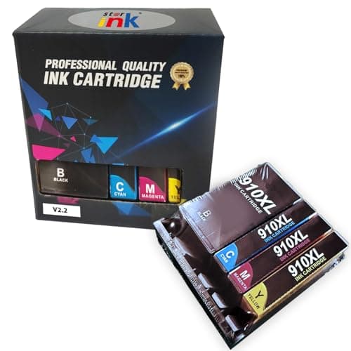 Starink Compatible 910XL Ink Cartridges for HP 910 Ink Replacement for HP 910XL Ink Cartridges Combo Pack Work with HP Officejet Pro 8020 8025 8028 8035 Officejet 8010 8015 Printers Ink,4 Pack - Image 1