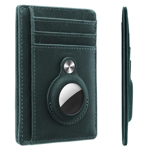 Hawanik Slim Minimalist Front Pocket Air Tag Wallet, RFID Blocking Card Holder Wallet with Airtag Holder - Image 1