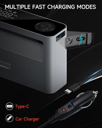 Paddle Board Pump 10 Pump Modes SUP Pump 500L Airflow/min Tire Inflator Portable Air Compressor 4X Speeds Electric Air Pump Suitable All Model Tires, Tents, SUP, Air Mattess, Kayak - Thumbnail 5