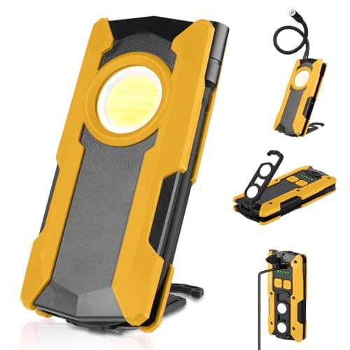 KOKOIN Rechargeable LED Work Light, 2000LM 40W Portable Flashlight with Flexible Gooseneck, Magnetic Base & Hook, 5 Modes for Car Repair, Camping, Emergency & Outdoor Work - Image 1