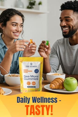 TrueSeaMoss Sea Moss Gummies with Bladderwrack & Burdock Root – Vegan Formula for Adults & Kids – Fruity Flavor – 60 Gummies (Pouch May Vary) - Thumbnail 5