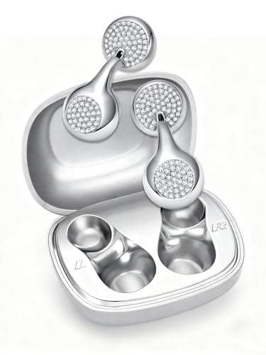 FUNNYEAH JewelPods H01 Wireless Earbuds for Small Ear, Open Ear Earbuds Jewelry-Inspired Designs Metal Headphones, Excellent Spatial Audio,Sweat and Water Resistant,72H Play - Image 1