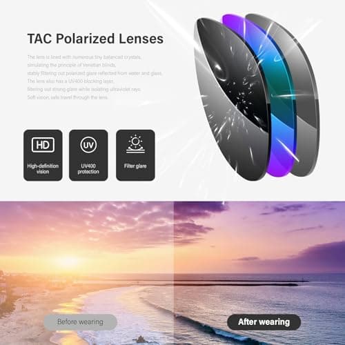 KUGUAOK 3PACK Polarized Aviator Sunglasses for Women Men Sports Style UV400 Protection Running Sun Glasses Vintage Trendy Shades - Thumbnail 4