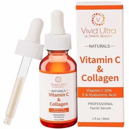 Vivid Ultra Vitamin C Serum for Face – Anti-Aging Serum with Hyaluronic Acid, Collagen & Vitamin E – Brightening Dark Spots, Firming Skin, Reducing Wrinkles & Acne Scars – 1 Fl Oz - Image 1