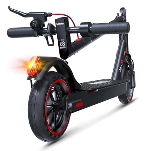 iScooter Electric Scooter 2025, 18Miles Max Range, 19 Mph Top Speed, Foldable Scooter Electric with 8.5‘’ Solid Tire, Smart APP, Double Braking Systems for Adults, Teenage - i9 - Image 1