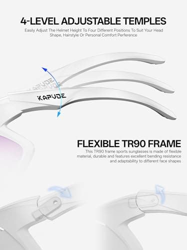 KAPVOE Polarized Cycling Glasses Men Women Sports Sunglasses for Mountain Bike Running Fishing Baseball K383 - Thumbnail 4