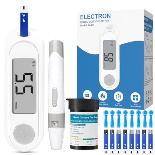 Blood Sugar Monitor,Glucose Monitor Kit with 50 Test Strips & 50 Lancets for Diabetes Testing, Blood Glucose Meter with Auto Eject, No Coding & Large LCD for Seniors - Image 1
