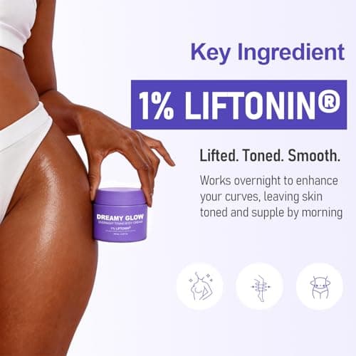 Dreamy Glow Overnight Toning Whip Cream – LIFTONIN® Anti-Cellulite & Get Body Firming Cream with Satin Eye Mask, Smooths Belly, Thighs & Booty 3.38 fl oz - Thumbnail 3