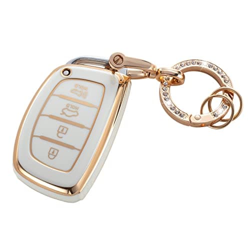 RUABIBAN Key Fob Cover Compatible with Hyundai, Soft TPU Key Case Protection Shell Fit lantra Ioniq Sonata Tucson Elantra GT - Image 1