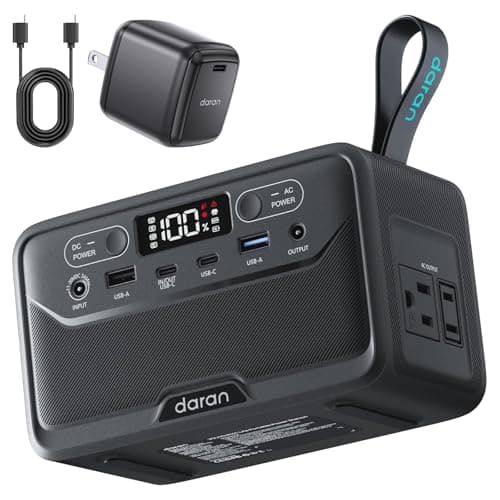 2026 Portable Power Station 28000mAh LiFePO4 Battery with 65W Charger, Solar Power Bank with AC Outlet 100W/110V, USB-C PD Two-Way Fast Charging Small Generator for Laptop, Camping, Home, Office - Image 1