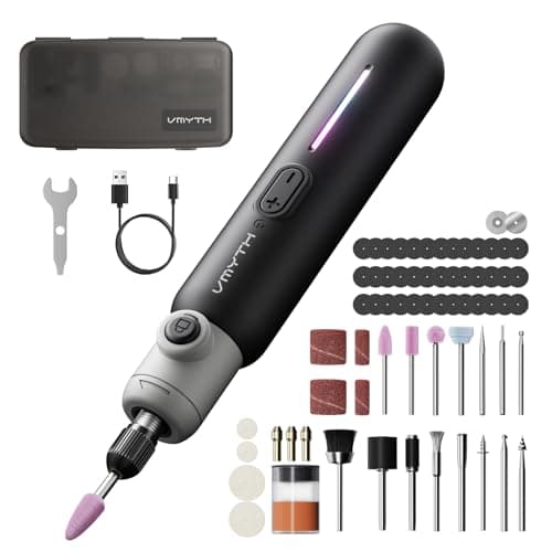 VMYTH Brushless Rotary Tool Kit, 67PCS Mini Cordless Rotary Tool with RGB Display, Brushless Motor, 22000 RPM, 8-Speed Electric Engraving Pen for 3D Printer Sanding, Jewelry, Wood DIY - Image 1