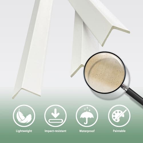 9Pcs 48" Wall Corner Protector,Pre-Cut Wall Corner Protector Guard Protection,Wood Grain Corner Trim for Door,Window Frames,Wooden Wall Edges(9Pcs-White) - Thumbnail 3