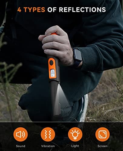 SUNPOW Metal Detector Pinpointer for Adults & Kids, Fully Waterproof, 360°Detection Handheld Pin Pointer Wand with LCD Screen, 3 Modes (Buzzer, Vibration,Sound) for Treasure Hunting- OTMD08 - Thumbnail 2
