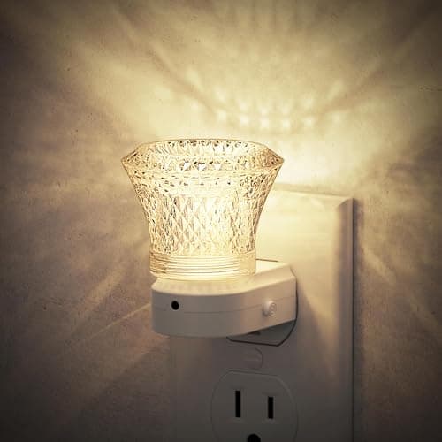 JandCase LED Night Light Plug in, Night Lights Plug into Wall [2 Pack] with Dusk to Dawn Light Sensor, 3000K Warm White Night Light, Adjustable Brightness Nightlight for Kids Bathroom Bedroom Hallway - Image 1