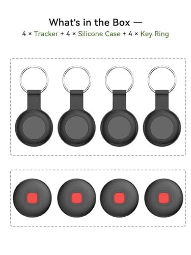 Bluetooth Dog Tracker Tag, Pet Tracker for Dogs with Silicone Collar Holder, Works with Apple Find My & Android Find Hub, IP67 Waterproof Anti-Lost Locator - Thumbnail 2