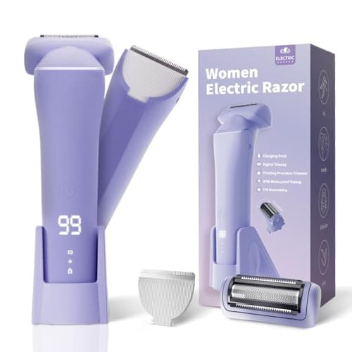 Krofaue Bikini Trimmer for Women, Gentle Painless Electric Razor for Silk Skin, IPX6 Waterproof Pubic Hair Trimmer & Body Shaver, Easy to Use & Clean, for Arms, Legs, Underarms, Private Area - Image 1