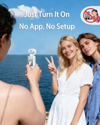 W & O Portable 2.5K Video Recorder with 180° Rotating Lens, Vlogging Camera,Pocket Body Camera with Audio & Video Recording, 7Hour Power, Handheld POV Cameras with 32GB Card（White - Thumbnail 3