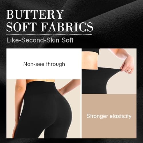 Leafigure High Waisted Leggings for Women- Soft No See-Through Yoga Pants for Gym Workout Running Red XXL - Thumbnail 4