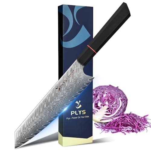 Kiritsuke Knife Damascus Kitchen Knives: 8-Inch Japanese Aus10 Professional Meat Knife with G10 Ergonomic Handle, Christmas Gift with Gift Box - Image 1