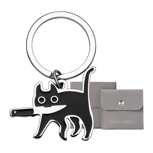 Yeedim Valentine'S Day Gifts - Cat Keychain For Teen Boys Teen Girls Women And Men - Black Cat Cool Stuff Accessories Funny Decor And Gag Gifts For Catty Lovers - Image 1