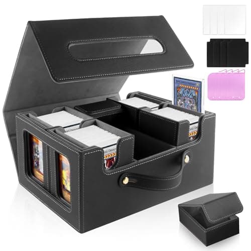 URMMIY Trading Card Storage Box for MTG – Multi-Purpose Commander Deck Box with Commander Display, Waterproof TCG Deck Case Compatible with Magic The Gathering, Sports Cards, Collectors & Gamers - Image 1